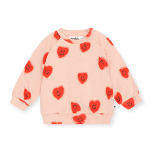 Molo Baby Disc Sweatshirt & Simeon Sweatpants Set ~ Red Hearts