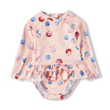 Molo Baby Narice l/s Swimsuit w/ Ruffle ~ Pink Shell