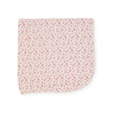 Tun Tun Ribbed Receiving Blanket ~ Floweret Baby Pink