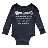 Rowdy Sprout Nirvana Nevermind l/s Onesie ~ Washed Black