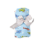 Angel Dear Swaddle Blanket ~ Vintage Planes Blue
