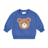 Huxbaby Furry Huxbear Sweatshirt & Sweatpants Set ~ Cobalt