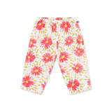 Petit Bateau Baby Flower Graphic T-shirt & Floral Print Pants Set ~ White Multi