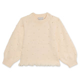 Stella McCartney Girls Popcorn Knit Sweater ~ Cream