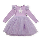 Petite Hailey Star Frill Tutu Dress ~ Purple