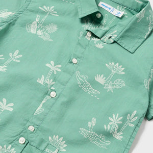 Mayoral Baby Boy Printed s/s Shirt~ Gators/Eucalyptus