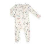 Angel Dear 2 Way Zipper Ribbed Footie ~ Climbing Roses
