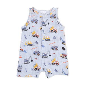 Angel Dear Sleeveless Muslin Shortie Romper ~ Crayon Construction