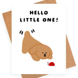 IEJ Studio Cute Puppy New Baby Card