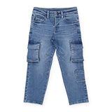 Mayoral Boys Cargo Jeans ~ Medium Wash