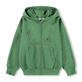 Molo Marley Zip Hoodie & Amil Sweatshorts Set ~ Groovy Green