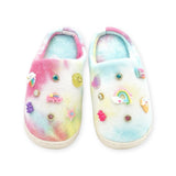 Bari Lynn Tie Dye Jeweled Charm Slippers