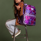 State Bags Kane Backpack ~ Purple/Pink 3D Hearts