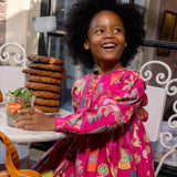 Oilily Girls Dix Paris Print Dress ~ Fuchsia