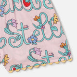 Stella McCartney Girls Stella Lettering s/s Blouse & Shorts Set ~ Pink Multi