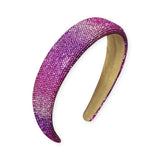 Bari Lynn Fully Crystallized Headband ~ Pink/Fuchsia/Lavender