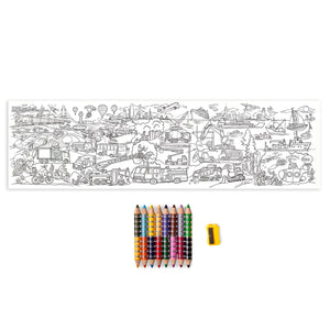 eeBoo Vehicles Biggie Pencils w/ Mini Mural