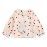 Bobo Choses Baby Blossom Print Woven Blouse & Corduroy Pants Set ~ Off-White/Dark Green