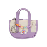 Bari Lynn Canvas Bag Charm Keychain