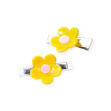Lilies & Roses Sweet Flower Hair Clips ~ Yellow