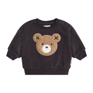 Huxbaby Furry Huxbear Sweatshirt & Sweatpants Set ~ Soft Black