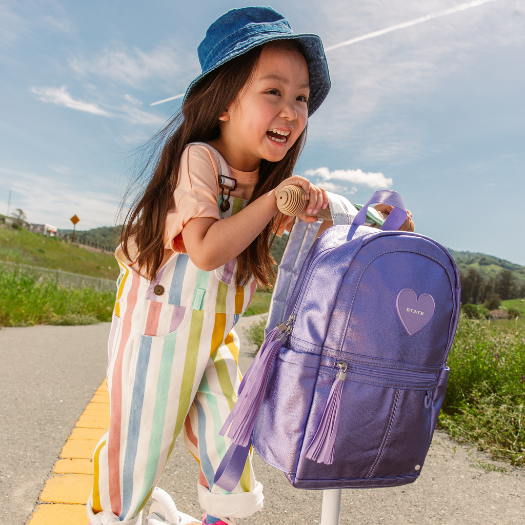 State Bags Mini Kane Backpack ~ Lilac Heart – Born Yesterday