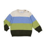 Mayoral Baby Boy Block Striped Knit Sweater ~ Forest Mix