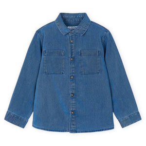 Mayoral Boys l/s Denim Button Down Shirt ~ Medium Wash