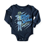 Rowdy Sprout Elton John Rocketman l/s Onesie ~ Jet Black