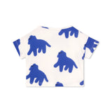 Wynken Baby Mini Bon Bon Dog Print Tee & Shorts Set ~ White/Artist Blue