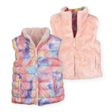 Appaman Girls Reversible Puffer Vest ~ Candy Cloud