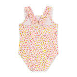 Petit Bateau Baby Printed Swimsuit w/ Ruffles ~ White Multi