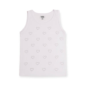 MIA New York Love Tank & Pleated Skort Set ~ White Hearts