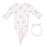 Angel Dear Knotted Ribbed Gown & Headband Set ~ Pretty Bows