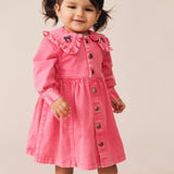 Huxbaby Vintage Cherry Collar Dress ~ Washed Cherry