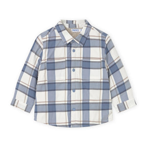 Mayoral Baby Boy Sherpa Lined Check Shirt Jacket ~ Iceberg