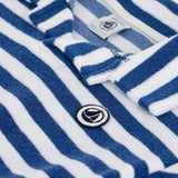 Petit Bateau Boys Terry Striped s/s Polo ~ White/Blue