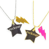 Bottleblond Rockstar Lightening Bolt Necklace