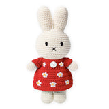 Just Dutch Miffy Little Flower Red Dress Crocheted Soft Doll