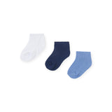 Mayoral Baby Socks 3 Pack ~ Cloud Blue/Navy/White