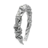 Bari Lynn Crystallized Leather Crinkle Headband