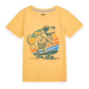 Appaman Boys s/s Tee ~ Dino/Pale Yellow