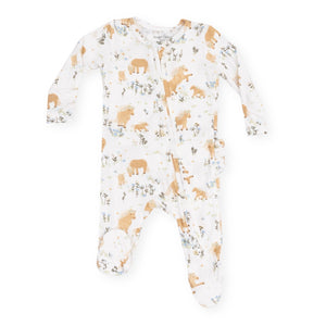 Angel Dear 2 Way Zipper Ruffle Back Footie ~ Pretty Ponies