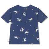 Petit Bateau Boys Seagulls Print s/s T-shirt ~ Navy