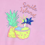 Billieblush Smile Island Graphic Boxy Cropped s/s T-shirt ~ Nosegay