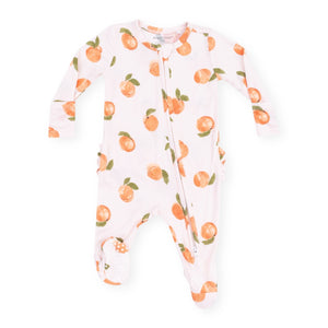 Angel Dear 2 Way Zipper Ruffle Back Footie ~ Watercolor Peaches