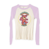 Rowdy Sprout Baby Girl Grateful Dead Ribbed Raglan l/s Tee ~ Vintage White/Pink