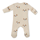 Oh Baby! Mini Puppy Faces Footie ~ Natural