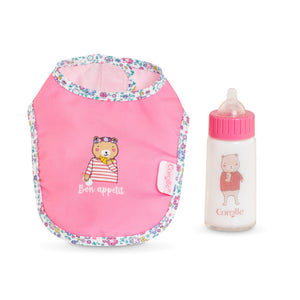 Corolle Bib & Magic Milk Bottle Set