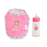 Corolle Bib & Magic Milk Bottle Set
